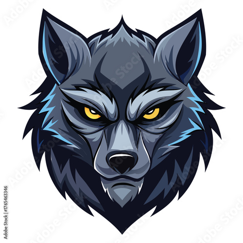 Generative Design Fierce Werewolf Head Mascot Growling Monster Logo Art