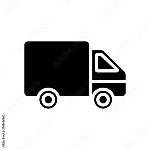 Truck vector icon. Lorry illustration sign. Autotruck symbol or logo.