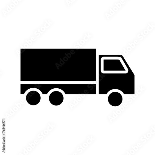 Truck vector icon. Lorry illustration sign. Autotruck symbol or logo.