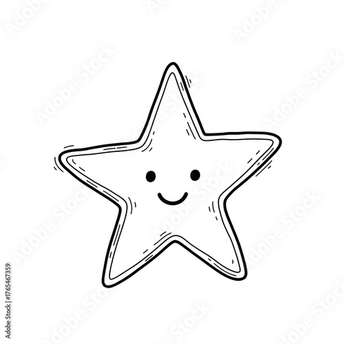 Cute Hand Drawn Star Icon, ...
