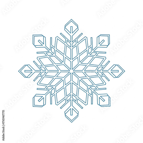 Geometric Snowflake Outline...