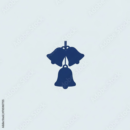 Blue Christmas Bells Icon, ...