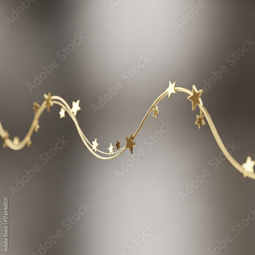 Golden Star Garland, Wavy F...