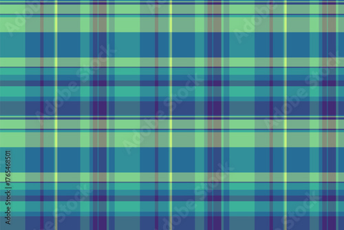 Versatile plaid pattern with calming teal, green, and blue hues. Perfect background for designs, textiles, or adding texture to your projects.