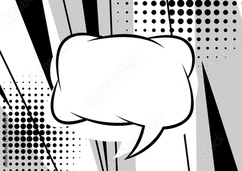 Background with speech bubble. Decorative abstract card in pop art style.