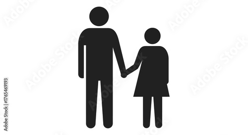 Parent and Child Holding Hands Symbol of Family Unity, Protection, and Guidance