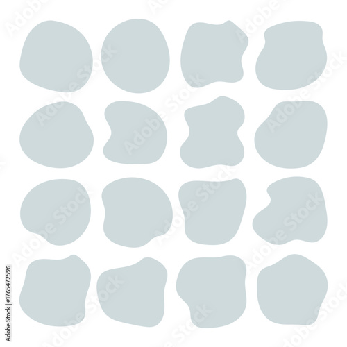 Abstract pattern of soft grey shapes on a minimalistic background for creative design projects or artistic inspiration