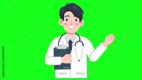 template doctor health cromakey animation