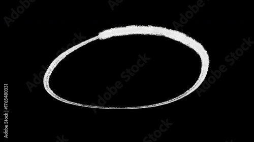 Hand drawn white circle highlight with transparent background