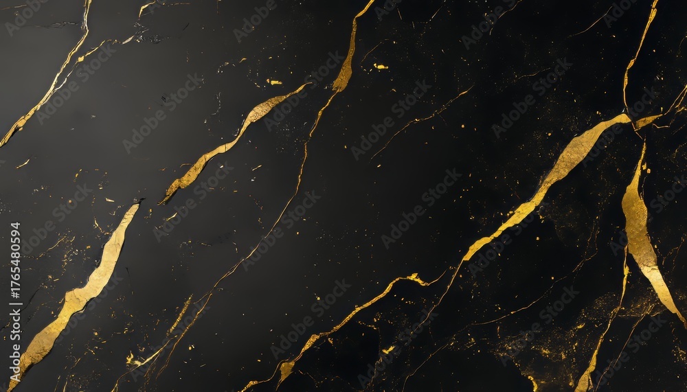 Fototapeta premium Elegant Luxurious Gold Veined Dark Marble Texture Design for Stylish Interior and Exterior Decor