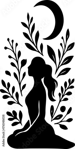 silhouette of a Yoga Pose