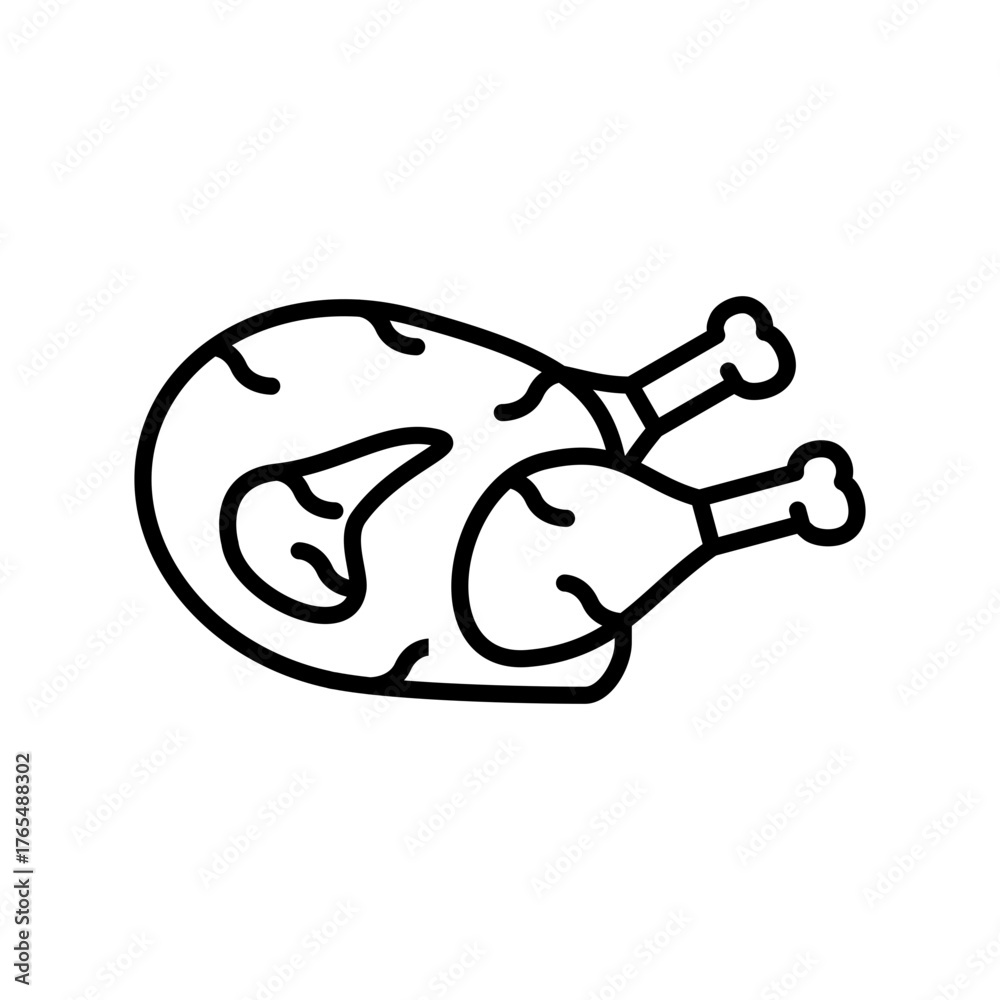 Fototapeta premium Fried Chicken Icon