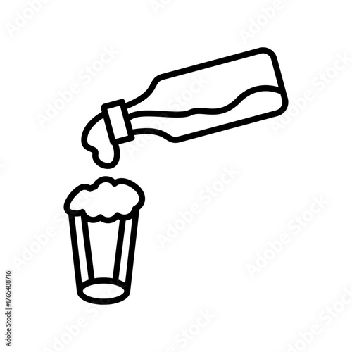 Beer Mug With Bottle Icon