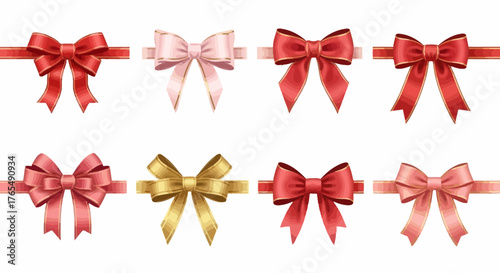 Elegant Gift Bows A Collection of Festive Ribbons for Celebrations and Decorations