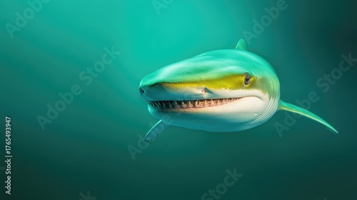 Close-up of a gentle whale swimming gracefully in vibrant waters, capturing the essence of wildlife at its finest during midday