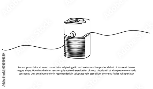 One line of air purifier. Abstract minimal continuous line isolated on white background.