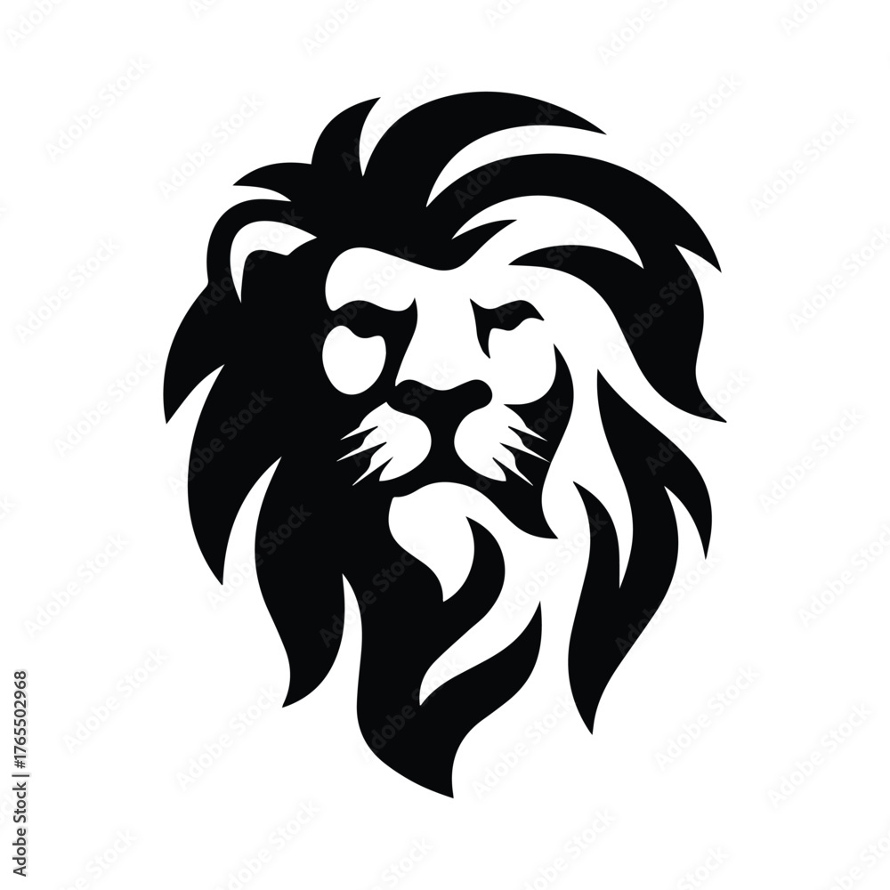Fototapeta premium Bold Lion Head Vector Template