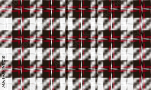 Seamless plaid fabric pattern, white, brown, red, suitable for designing clothes, skirts, pants, dresses, vintage style or modern casual, charmingly eye-catching.