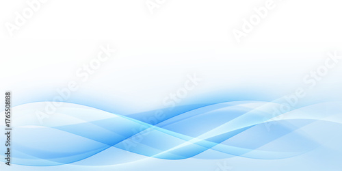 Blue abstract wave background with luxury golden elements vector illustration