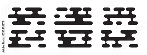 Set of traditional Asian-style clouds