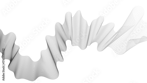Abstract backdrop with grey wave gradient lines