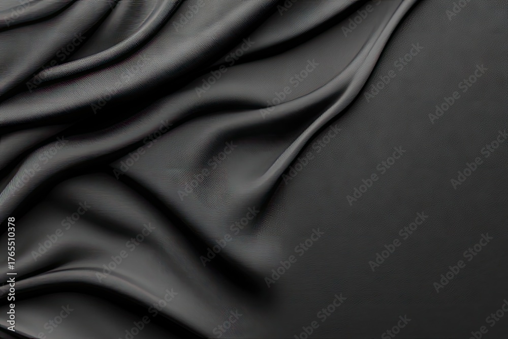 Obraz premium A luxurious dark backdrop with intricate folds, perfect for showcasing elegant logo designs or branding elements in high resolution