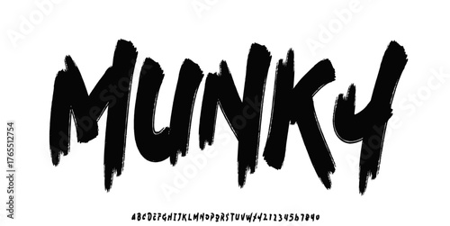 Distressed Grunge Font. Horror Comic Font. Cartoon Graffiti Playful Font. Display Font. Creative Hand Drawn Alphabet. Street Art Fashion Designs Typography modern vector illustration