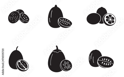 nutmeg icon silhouette vector illustration design
