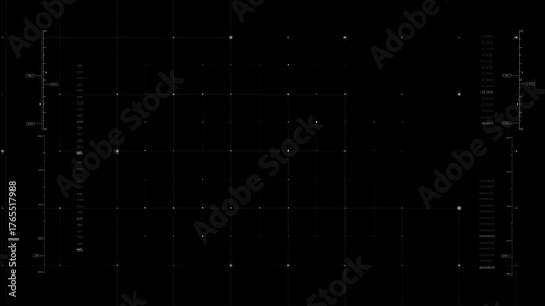 Video overlay template with basic geometry element ideal as a futuristic title intro or overlay for tech sci-fi blockchain and digital interface themed videos