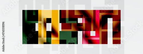 Pixelated text spells BEAR. Colors include red, gold, green, black. Background is white with gray grid pattern. Simple design.
