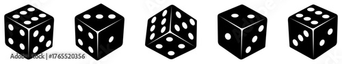 Ludo dice vector, ludo game dice icon vector art illustration