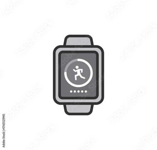 万歩計アプリ スマートウォッチのアイコンイラスト