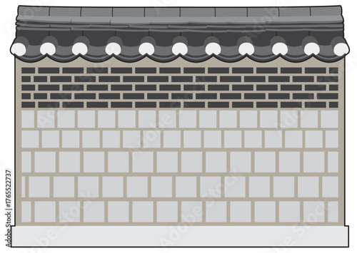 한옥 기와집의 담벼락