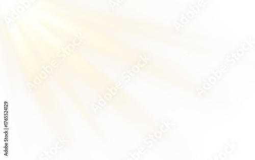 Yellow light effects. Beam png from a spotlight and a star. Gold Shine, glow, white. Glowing abstract isolated light effects lens. Lens flash,png explosion, spark.