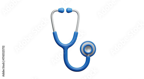 Blue stethoscope medical healthcare tool diagnostic equipment