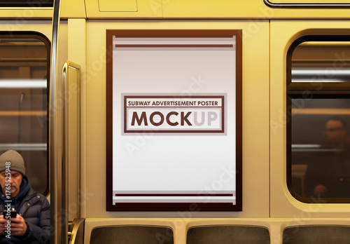 Subway Advertisement Poster Mockup
