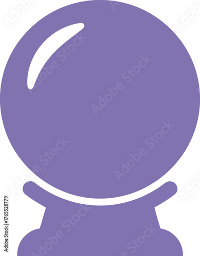 Mystical crystal ball icon for fortune telling and psychic predictions
