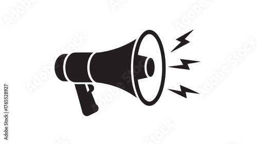 Megaphone vector icon flat design illustration for marketing and communication isolated on white background