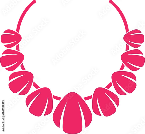 Bold statement red floral necklace design for fashion forward individuals
