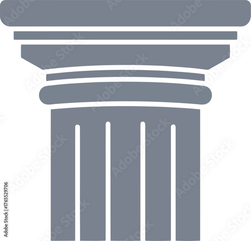 Classic corinthian column capital architectural element design symbol icon