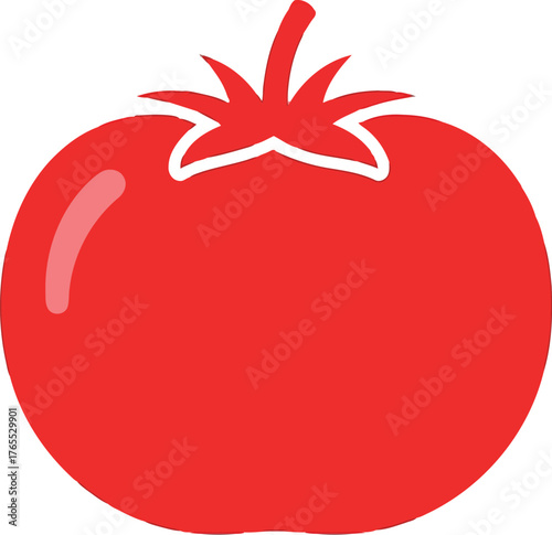 Bright red tomato design fresh produce healthy food ingredient graphic element