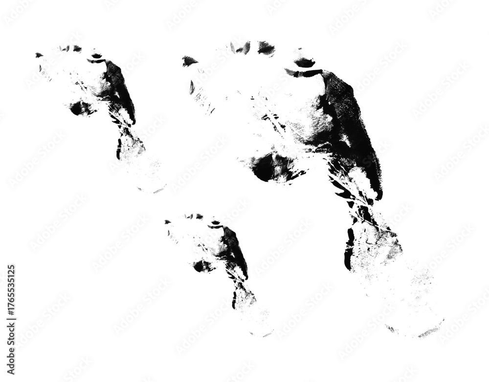 Fototapeta premium Black paint smears on white background