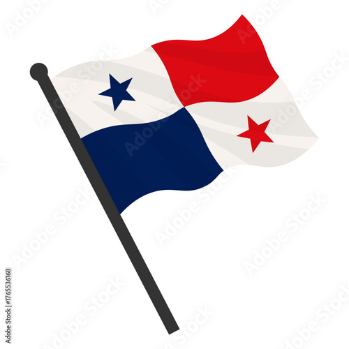 Panama flag, official colors and proportion correctly. National Panama flag