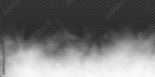 Light gray fog drifts across a clear backdrop, forming delicate smoke textures. Realistic effects simulate mist and vapor. Perfect for digital artwork and web graphics.