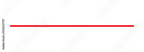Minimalist Horizontal Red Line Divider Vector - Simple Graphic Separator for Web, Print, and Clean Design