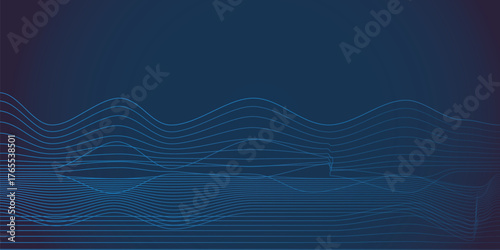 Abstract Dark Blue Wavy Lines