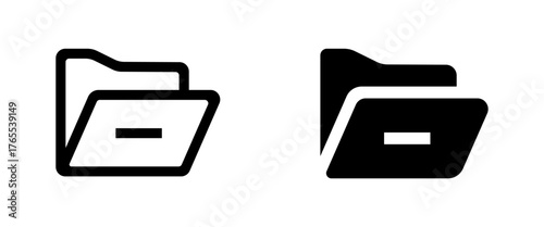Folder icon. File Folder icon. Computer, Desktop PC, Laptop, Tablet and Phone File Folder, Ring Binder Storage symbol