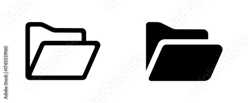 Folder icon. File Folder icon. Computer, Desktop PC, Laptop, Tablet and Phone File Folder, Ring Binder Storage symbol