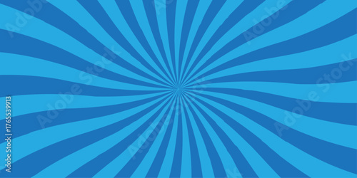 Vector sunburst pattern blue dark blue design. Vintage sunrays illustration swirl grunge backdrop line. sun beam vector banner design and comic burst gradient concept pattern.	