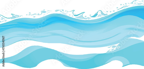 Abstract blue water waves illustration vector design element perfect for backgrounds and banners
